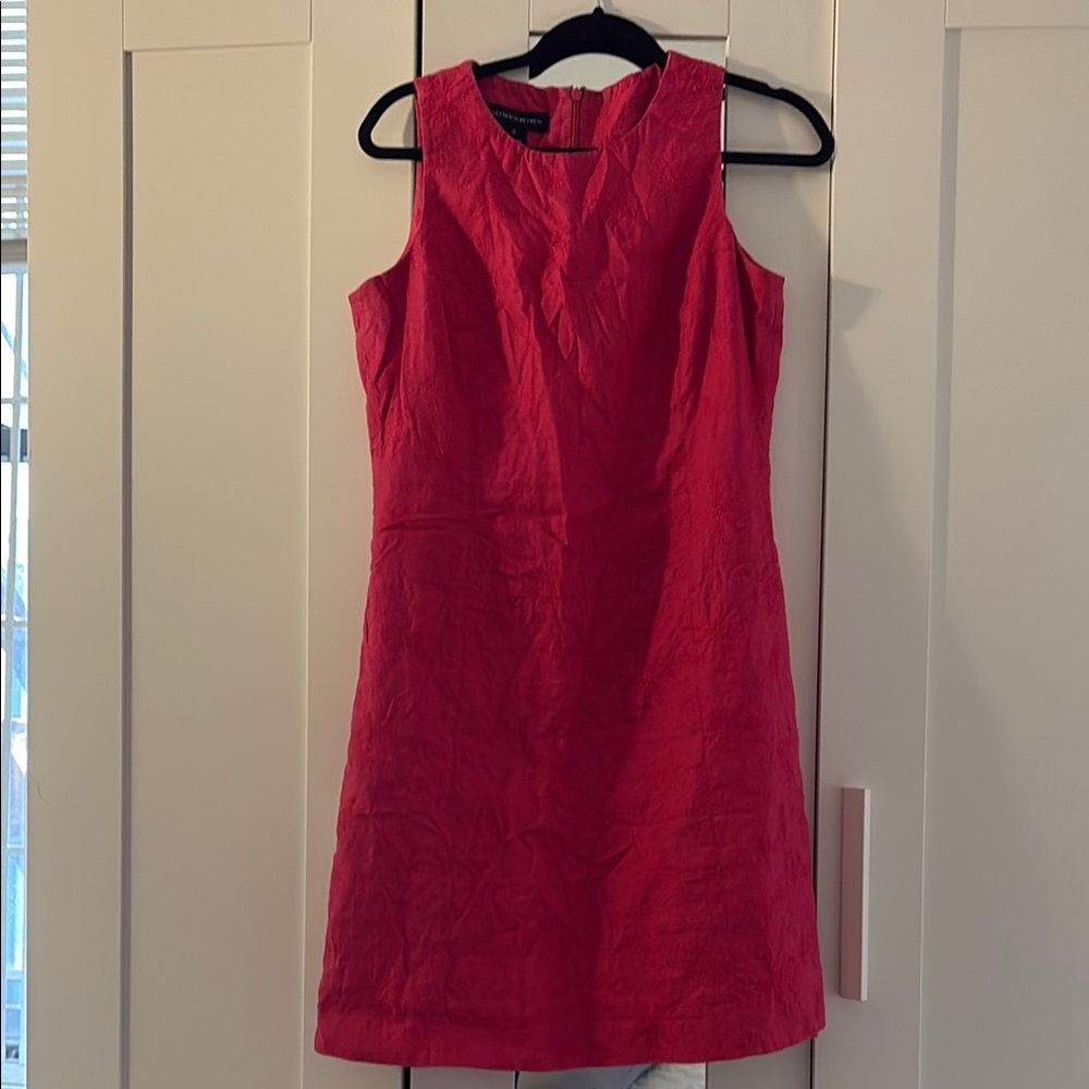 Pink Embroidered Sheath Dress